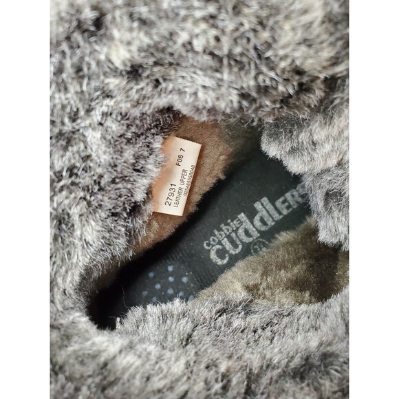 Cobbie Cuddlers Womens Faux Fur-Lined Tan Suede Winter Boots 0087 - Picture 6 of 7